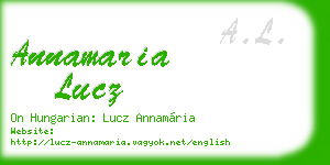 annamaria lucz business card